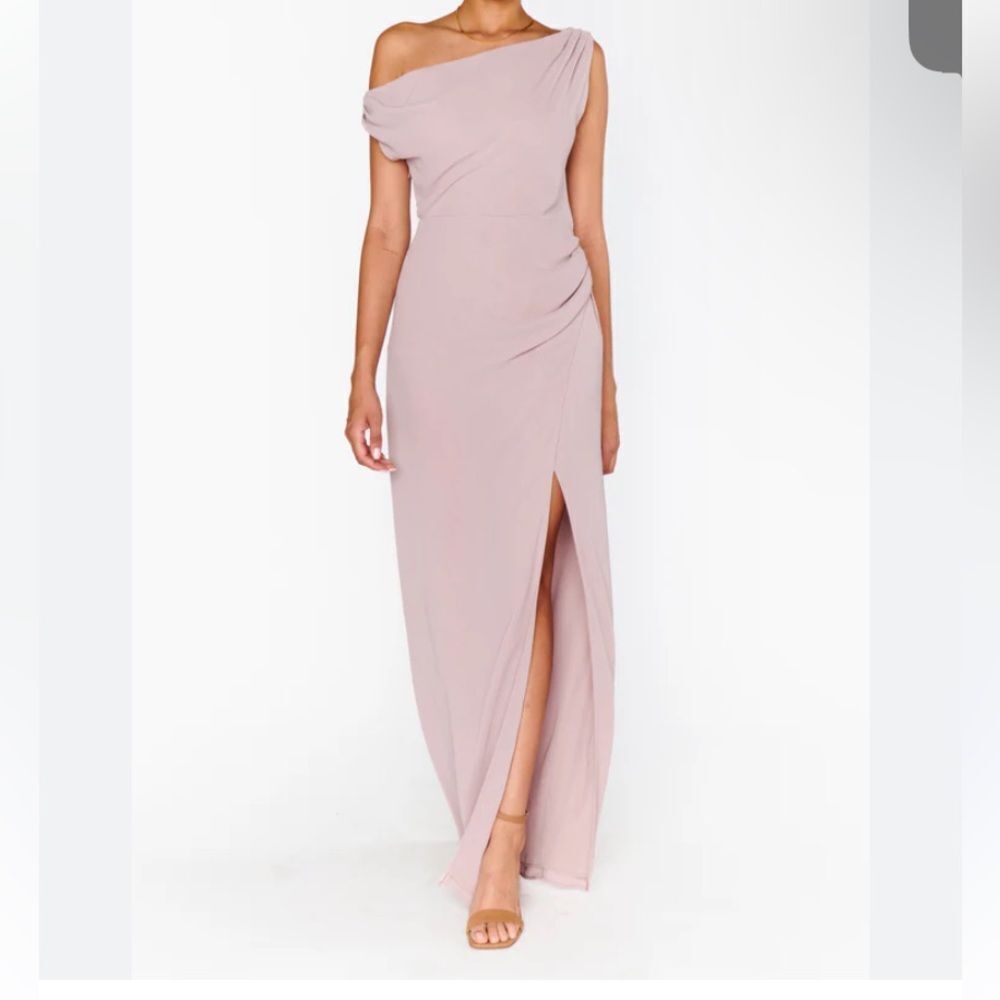 Show Me Your MuMu One Shoulder Mauve Dress